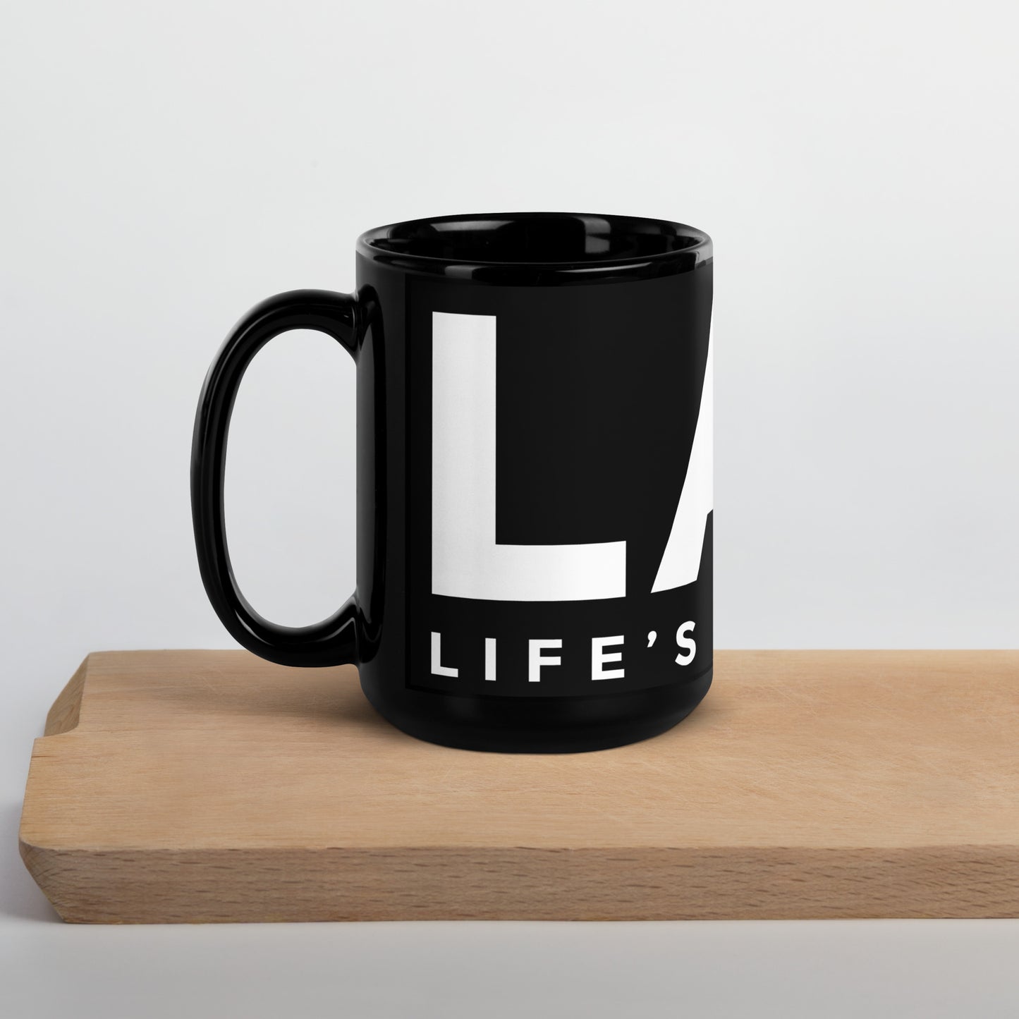 LAG Life's A Gamble White Black Glossy Mug