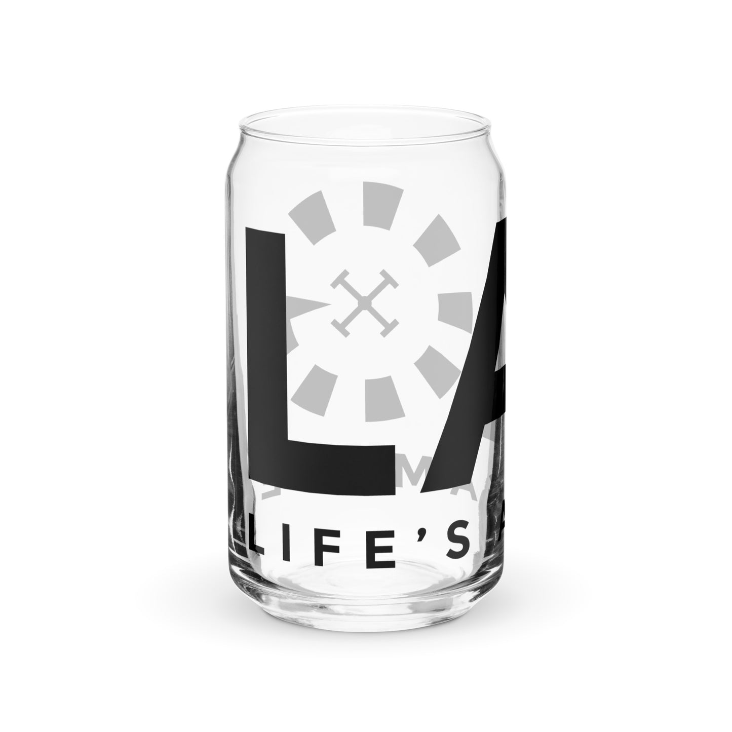 LAG Life's A Gamble Black Can-shaped glass