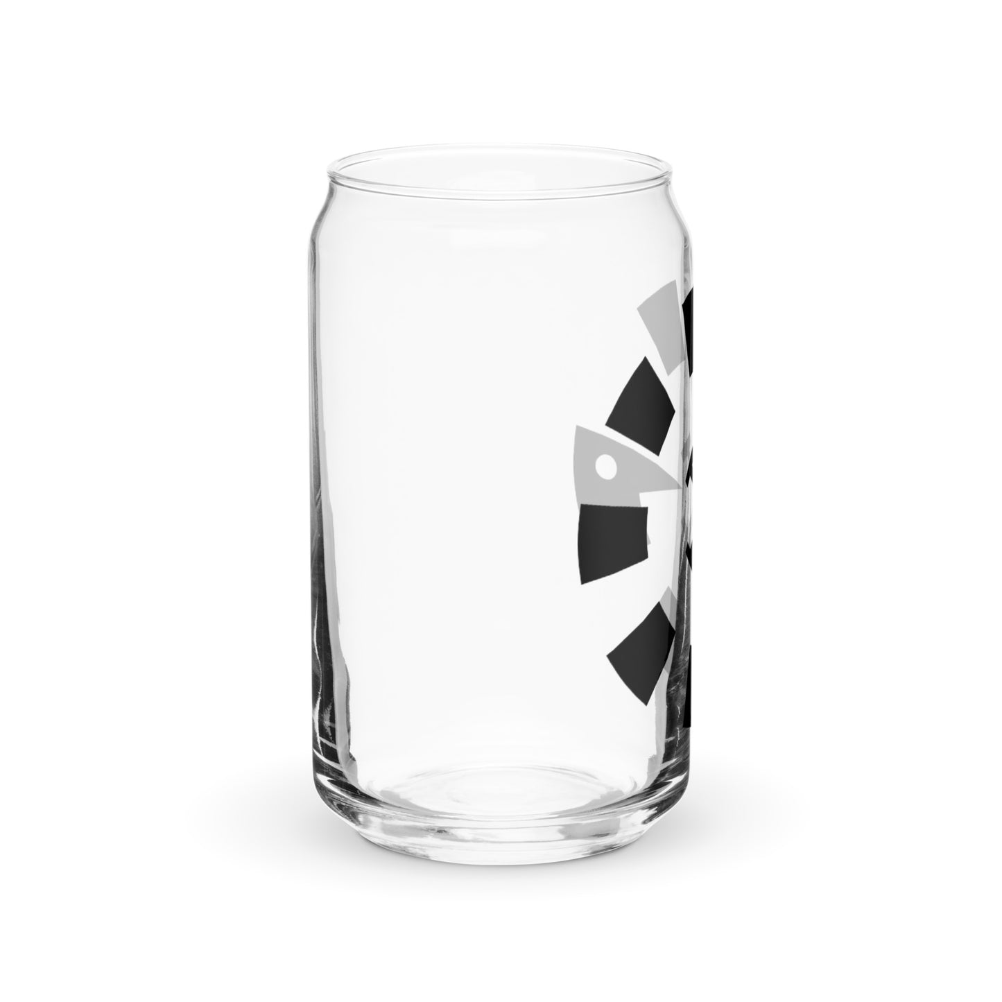 Big G Black Can-shaped glass