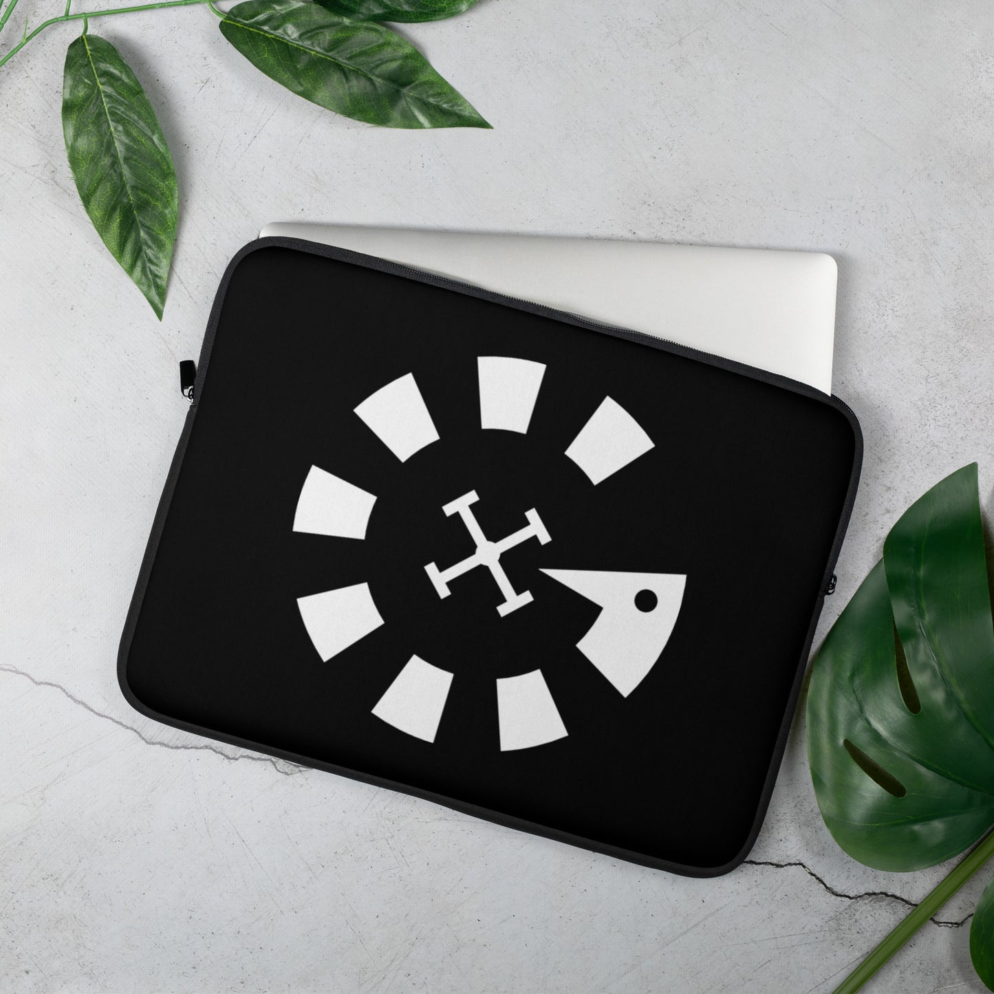 Big G White Laptop Sleeve