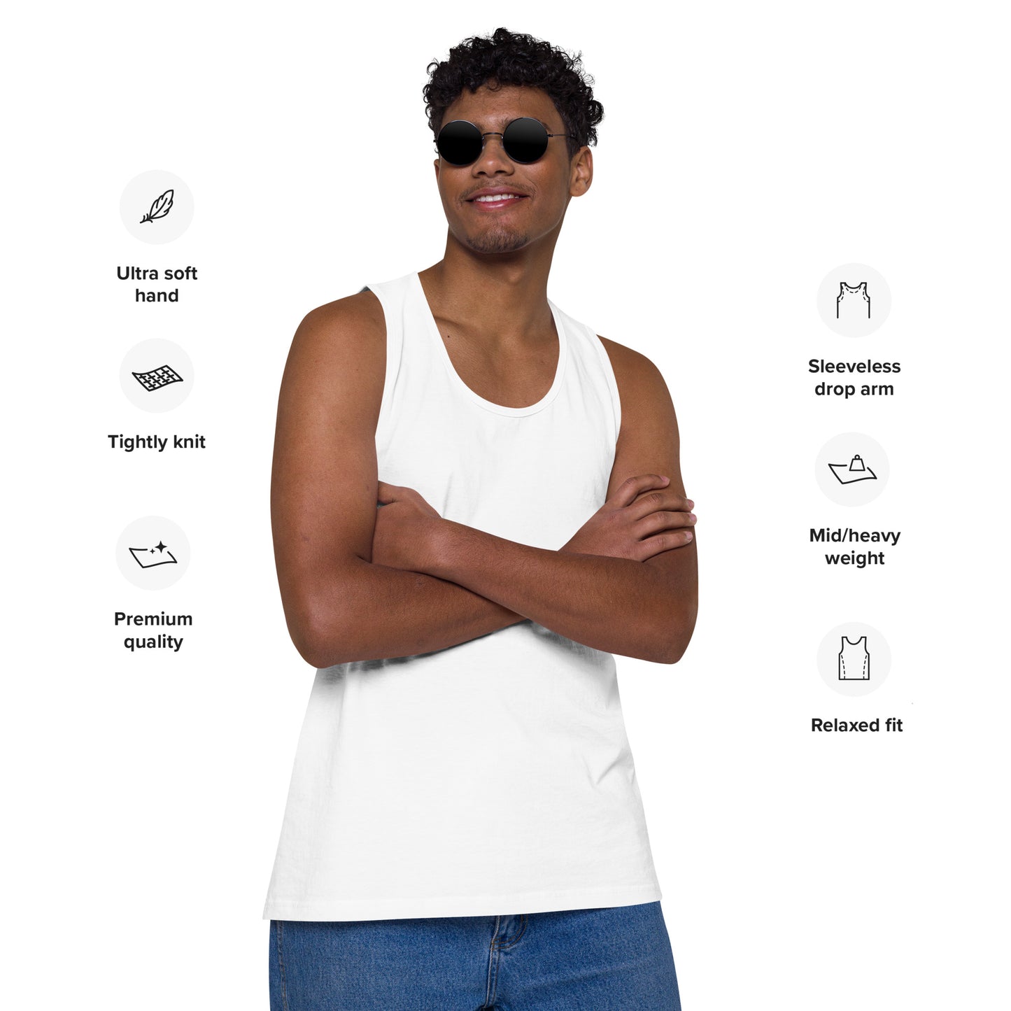 LAG White Men’s premium tank top