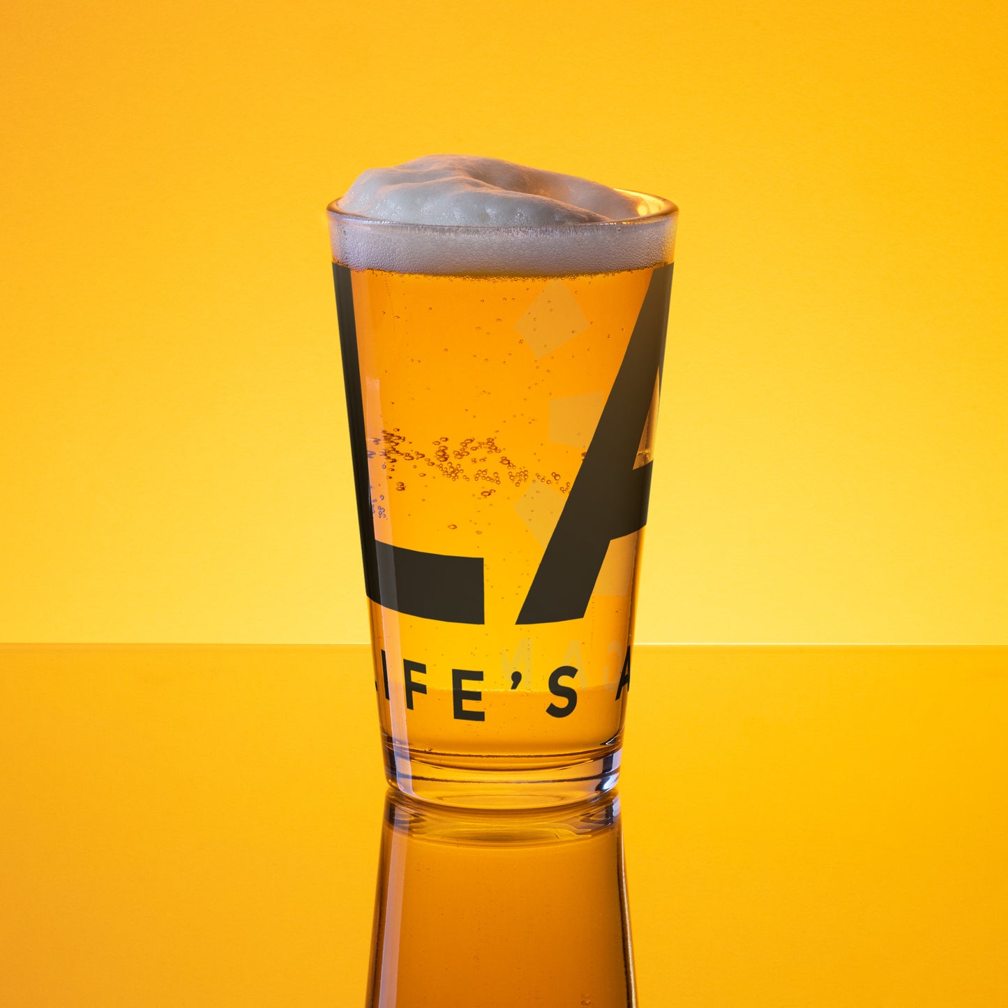 LAG Life's A Gamble Black Shaker pint glass