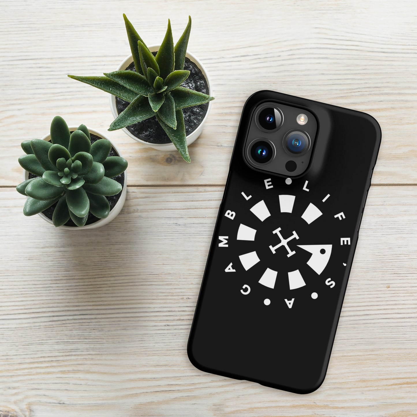 LAG Life’s A Gamble Circle White Snap case for iPhone®