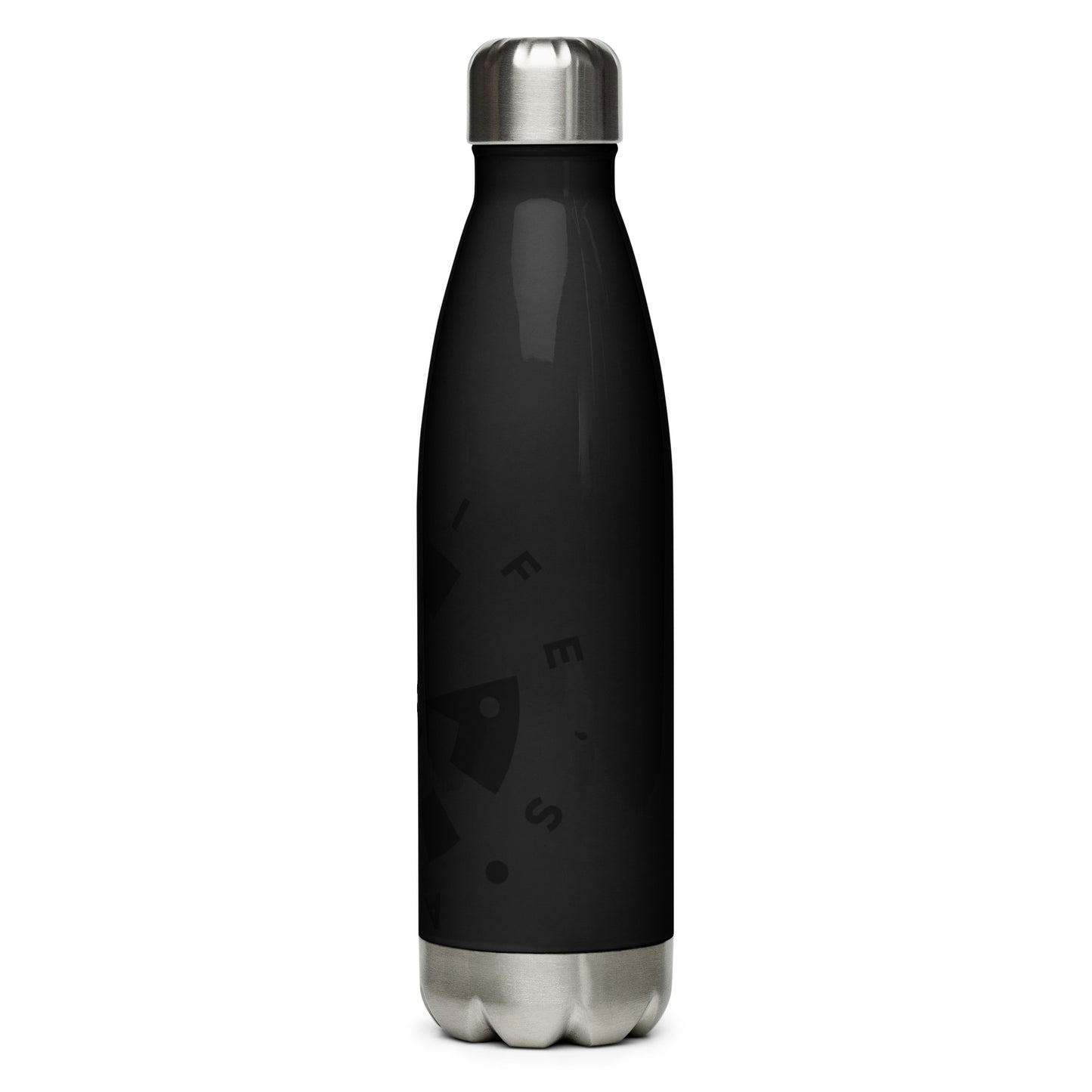 LAG Life's A Gamble Circle Black Stainless steel water bottle