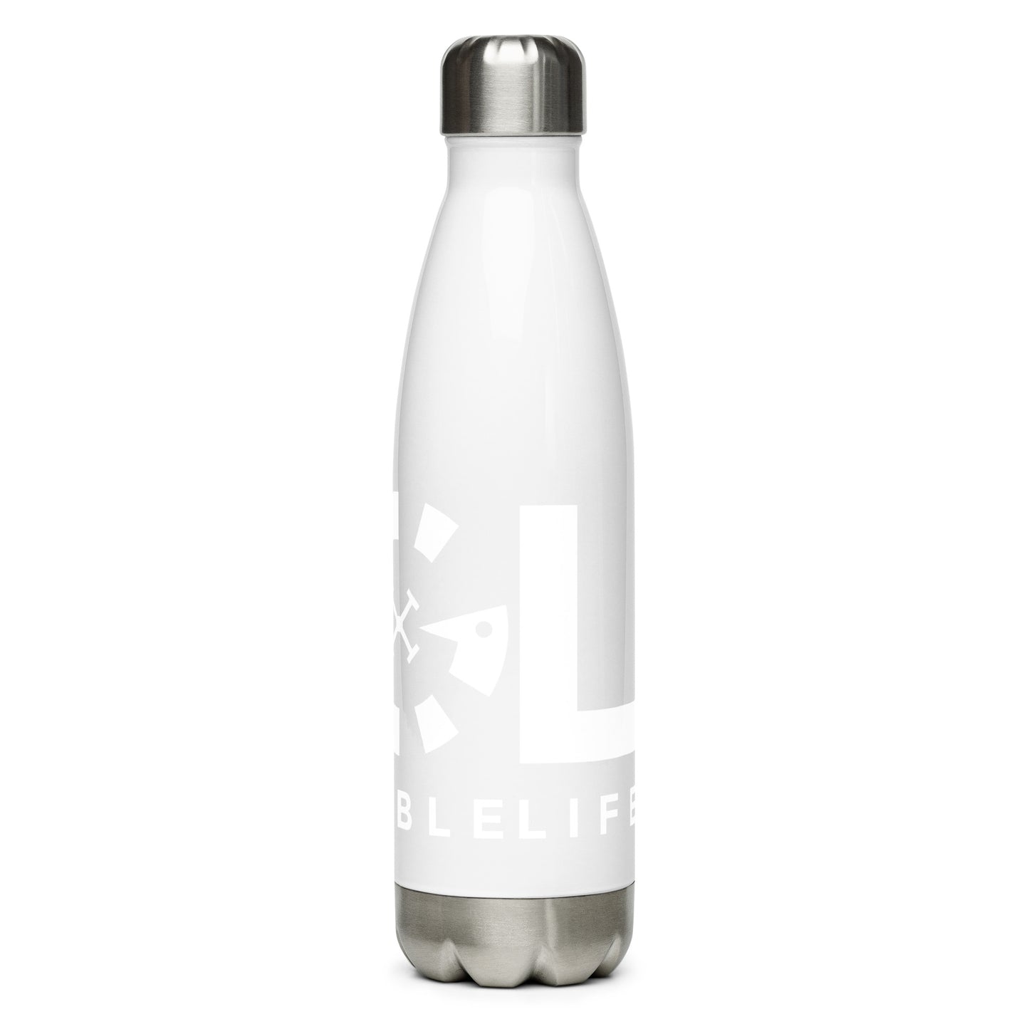 LAG Life's A Gamble White Stainless steel water bottle