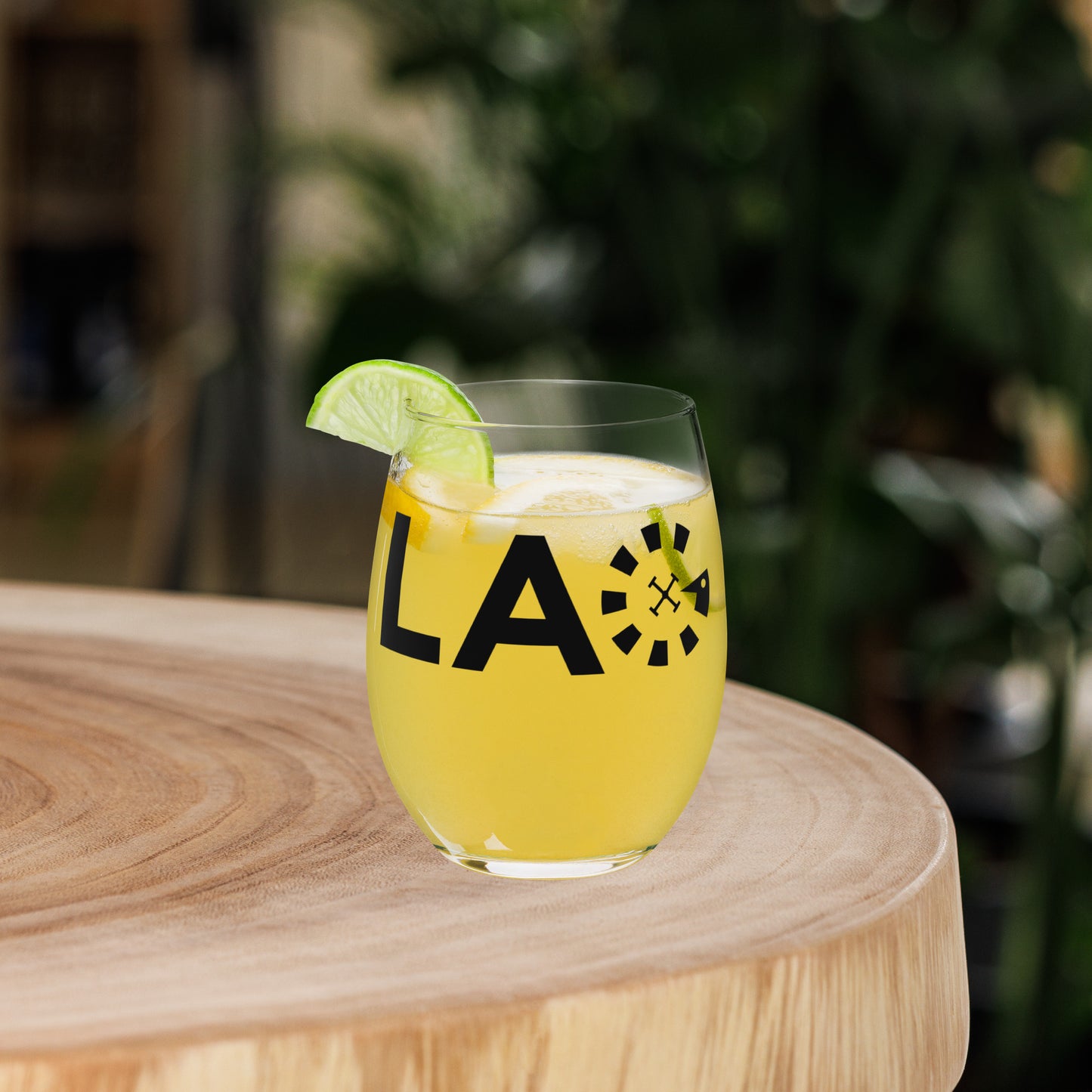 LAG Black Stemless wine glass