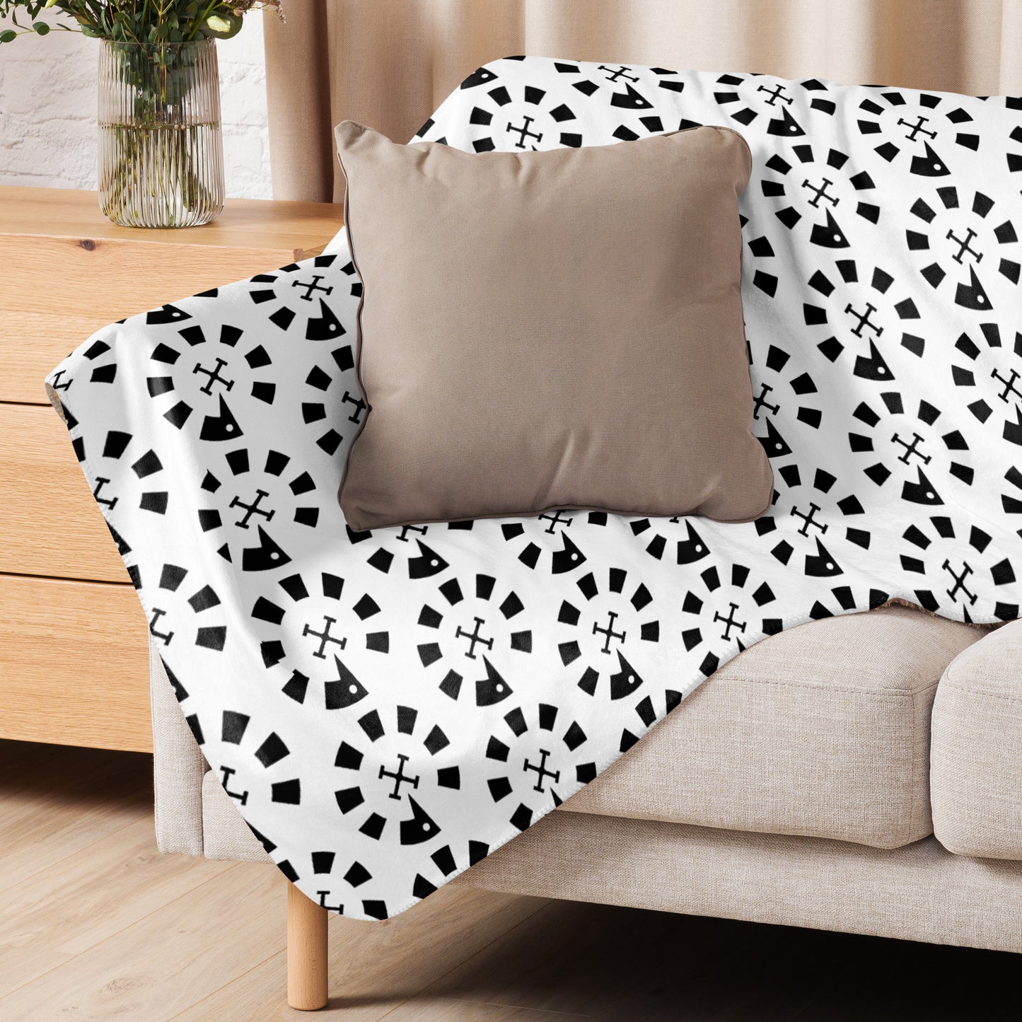 Big G Black Sherpa blanket