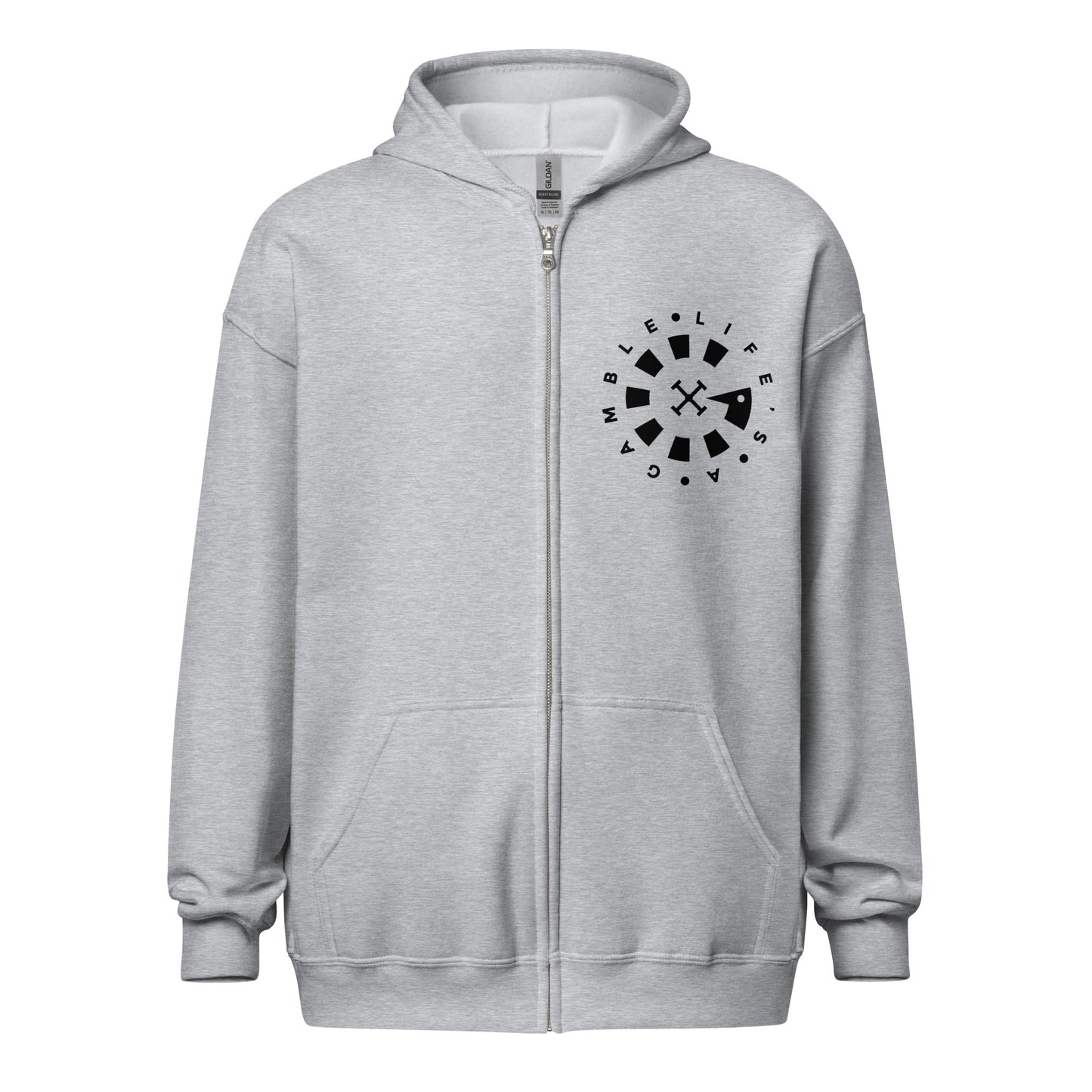 LAG Life's A Gamble Circle Black Unisex heavy blend zip hoodie