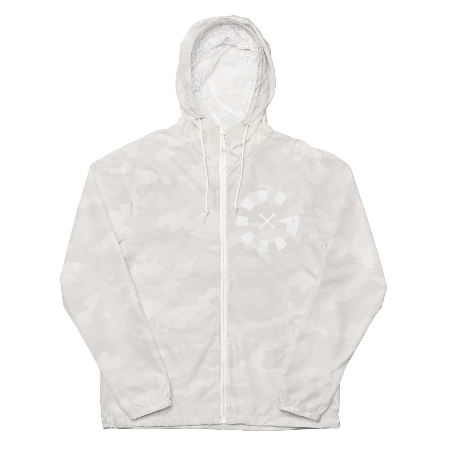 Big G White Unisex lightweight zip up windbreaker