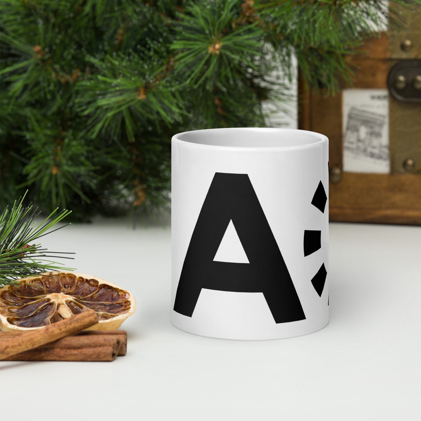 LAG Black White glossy mug