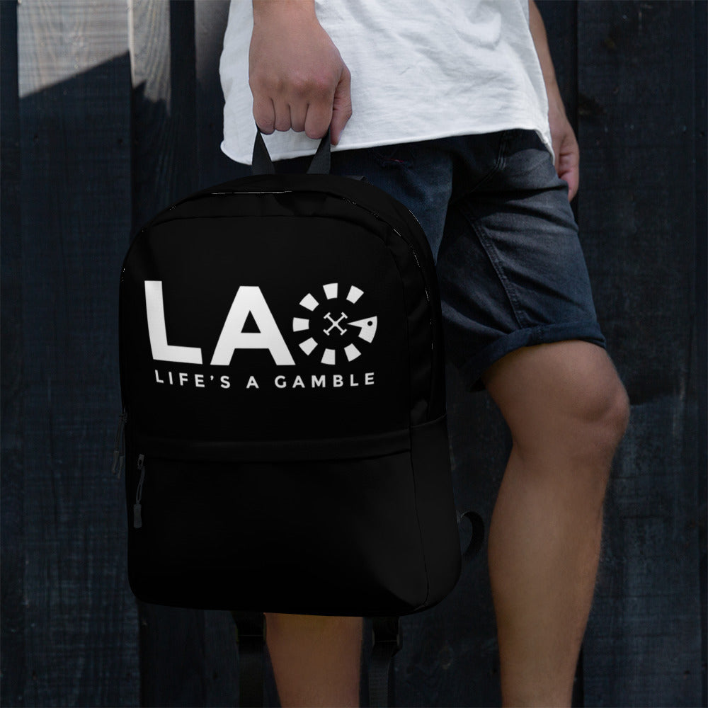 LAG Life's A Gamble White Backpack
