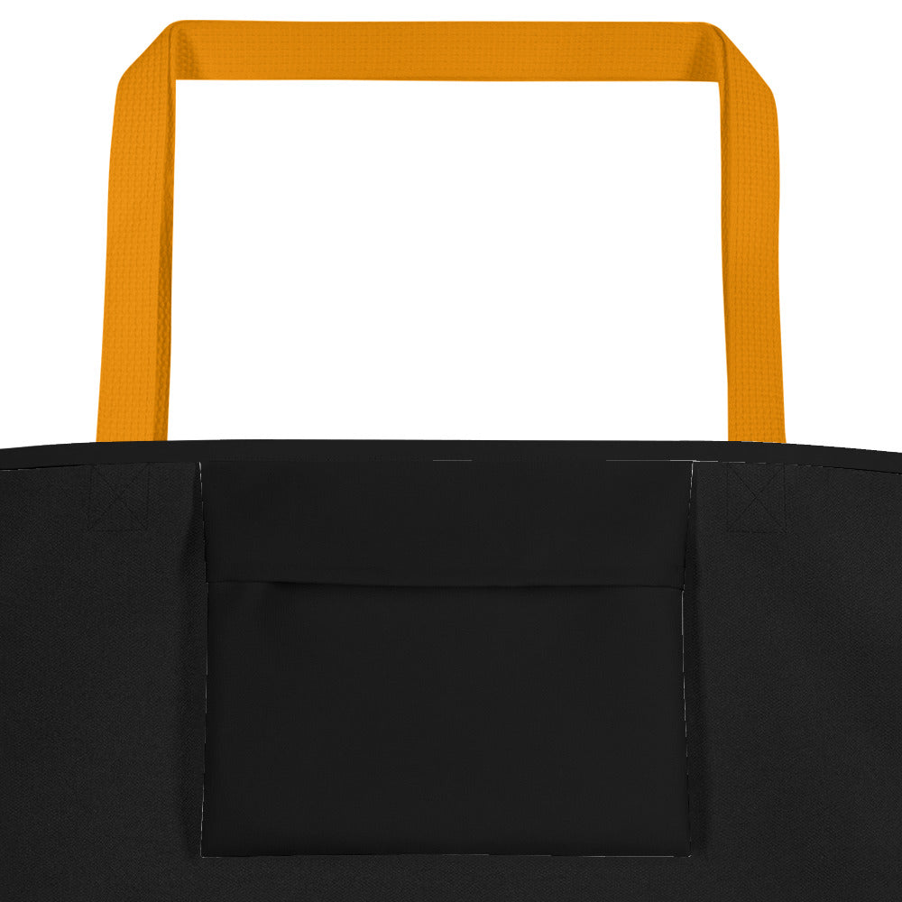 Big G White All-Over Print Large Tote Bag