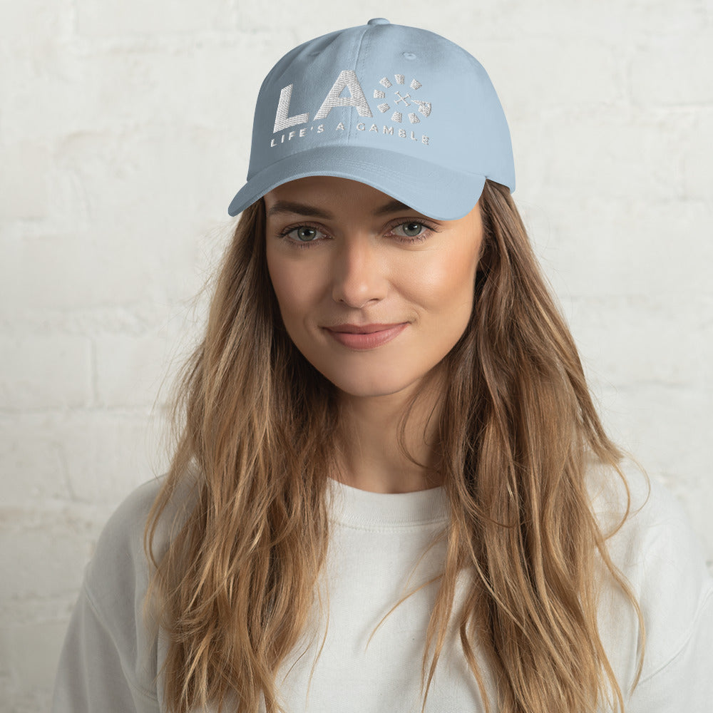 LAG Life's A Gamble White Dad hat