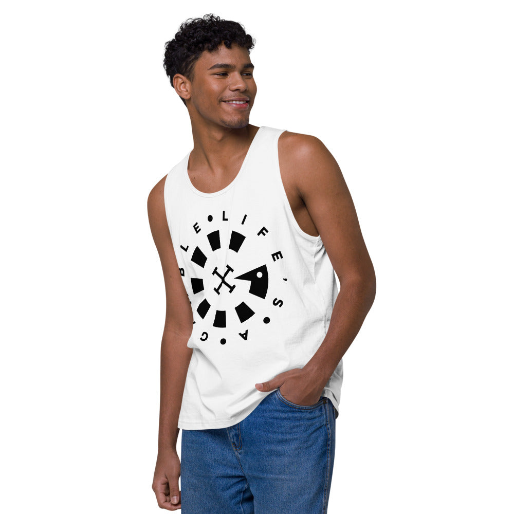 LAG Life's a Gamble Circle Black Men’s premium tank top