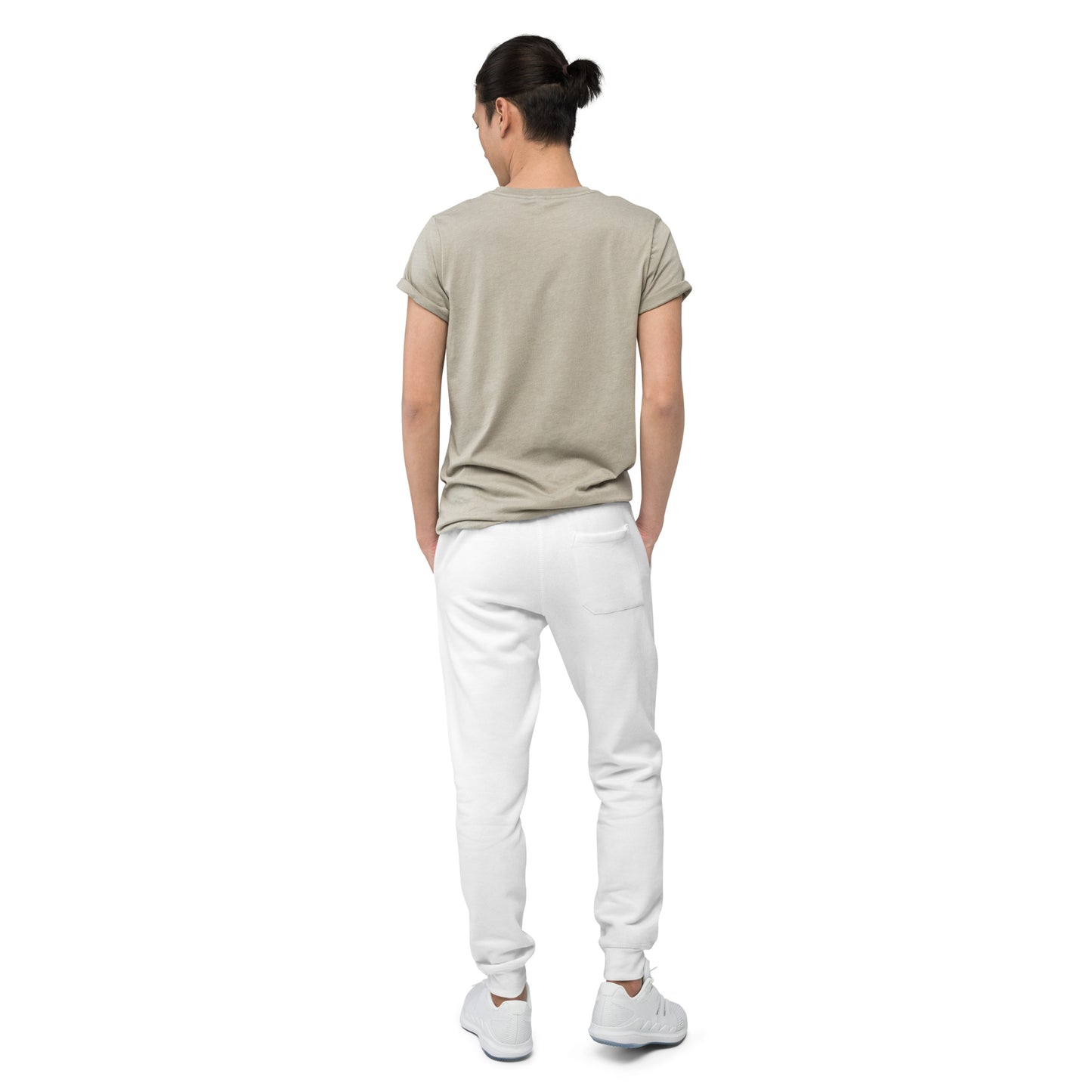 LAG Life's A Gamble Circle White Unisex Fleece Sweatpants