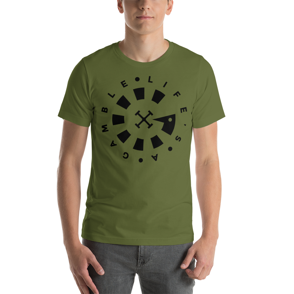 LAG Life's A Gamble Circle Black T-Shirt