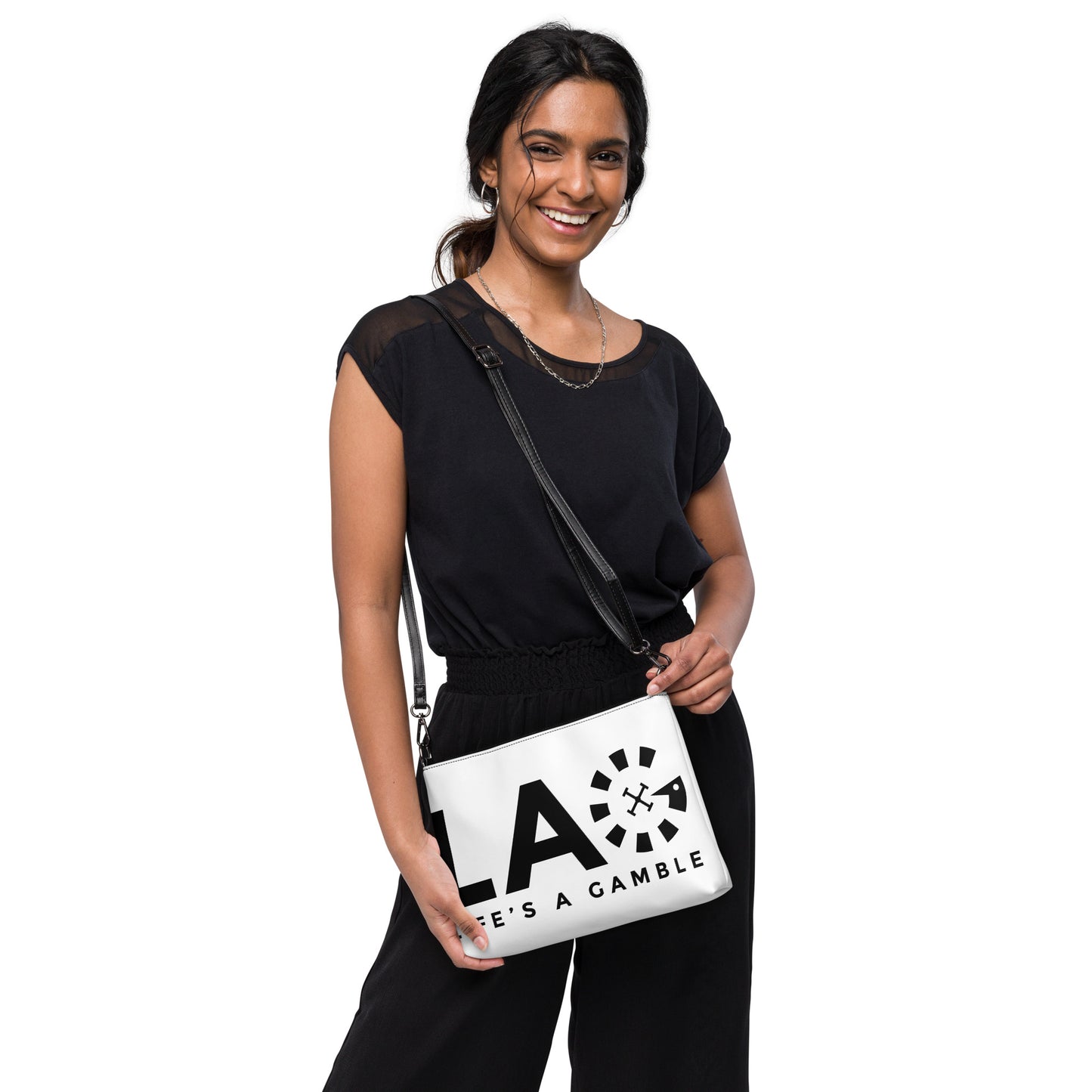 LAG Life's A Gamble Black Crossbody bag