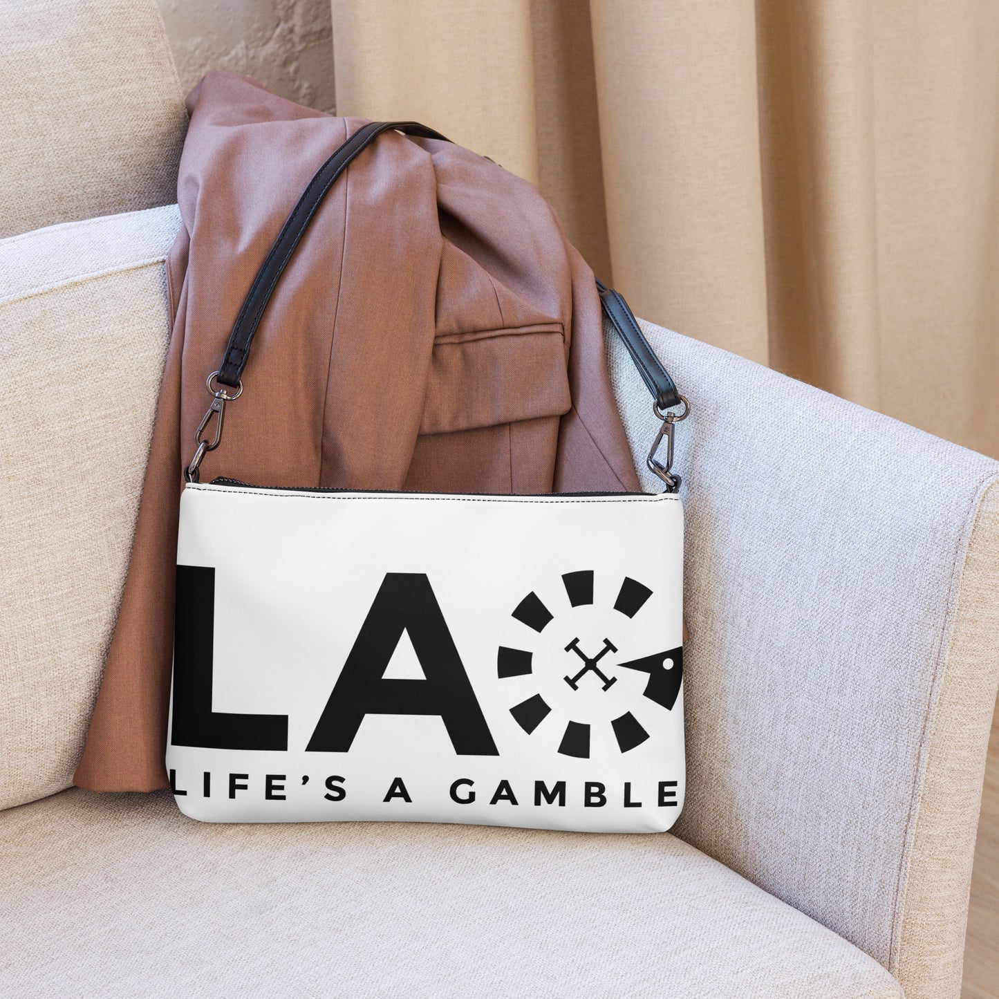 LAG Life's A Gamble Black Crossbody bag