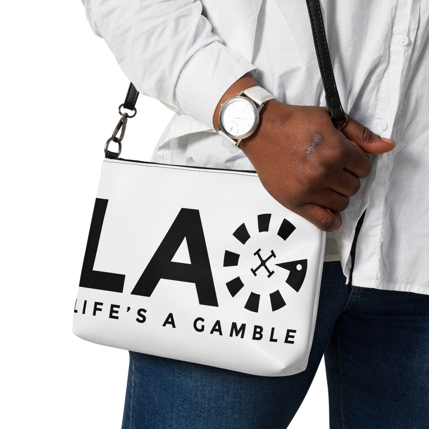 LAG Life's A Gamble Black Crossbody bag