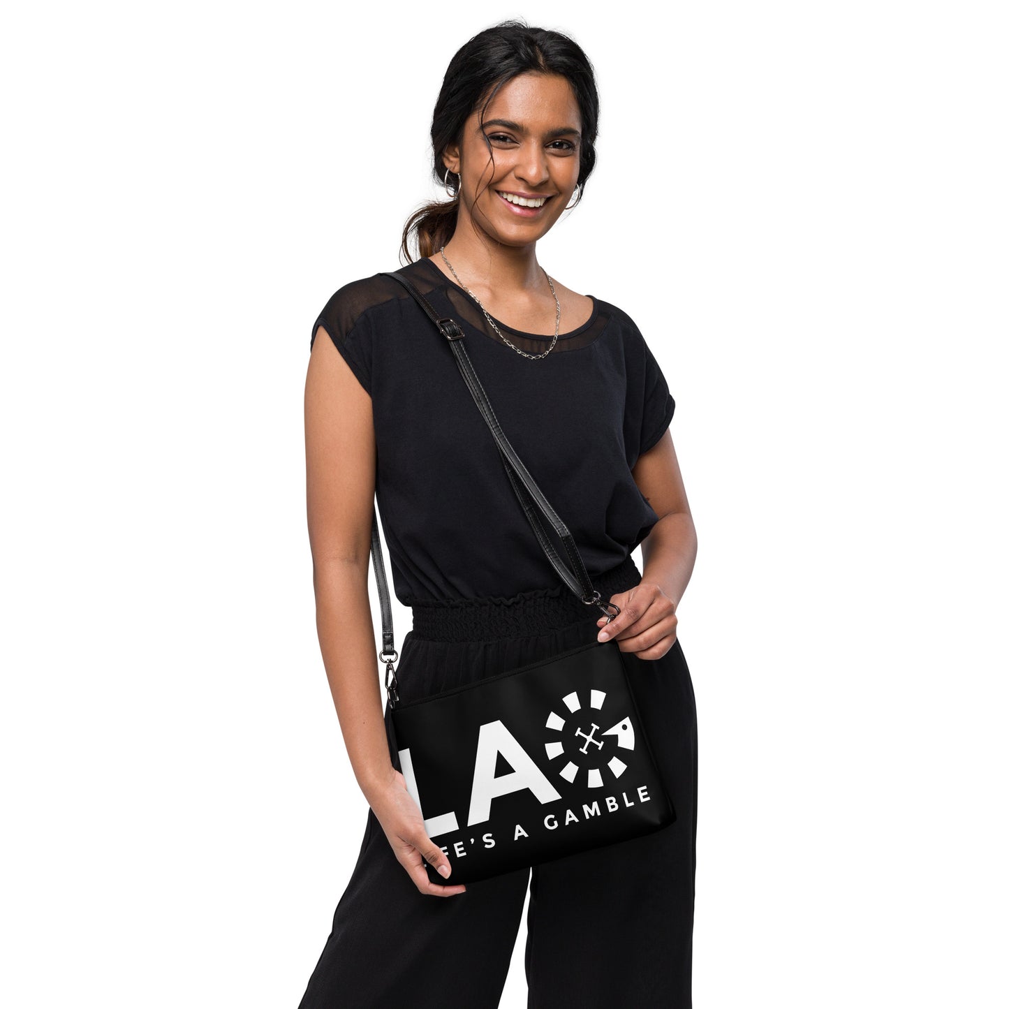 LAG Life’s A Gamble White Crossbody bag