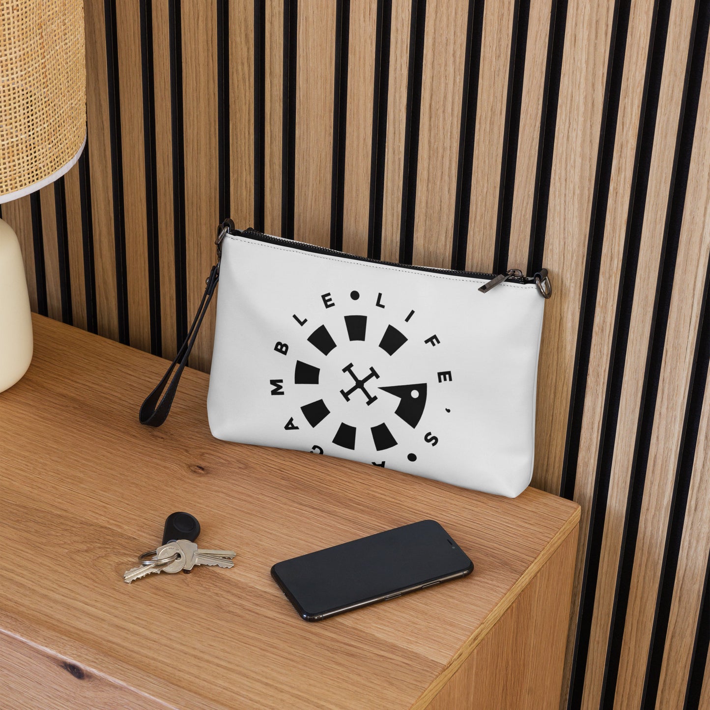 LAG Life's A Gamble Circle Black Crossbody bag