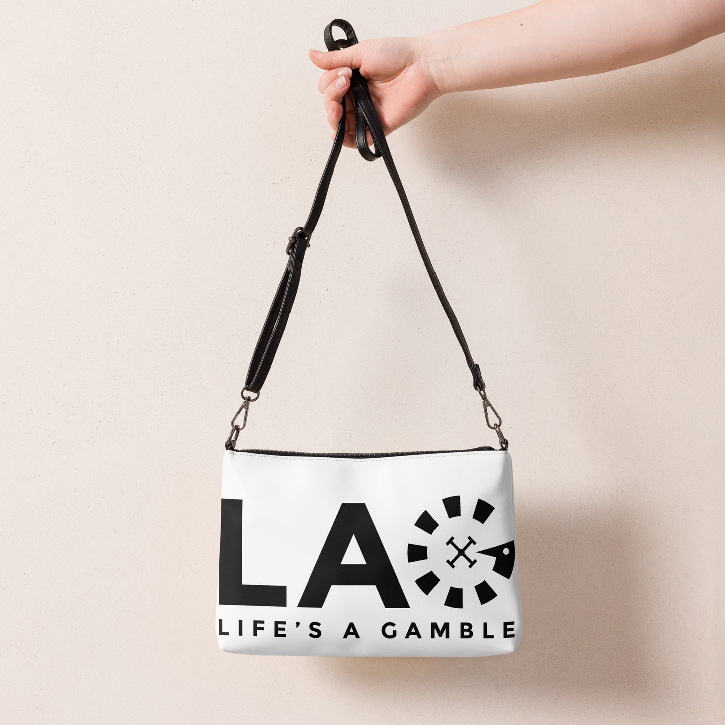 LAG Life's A Gamble Black Crossbody bag