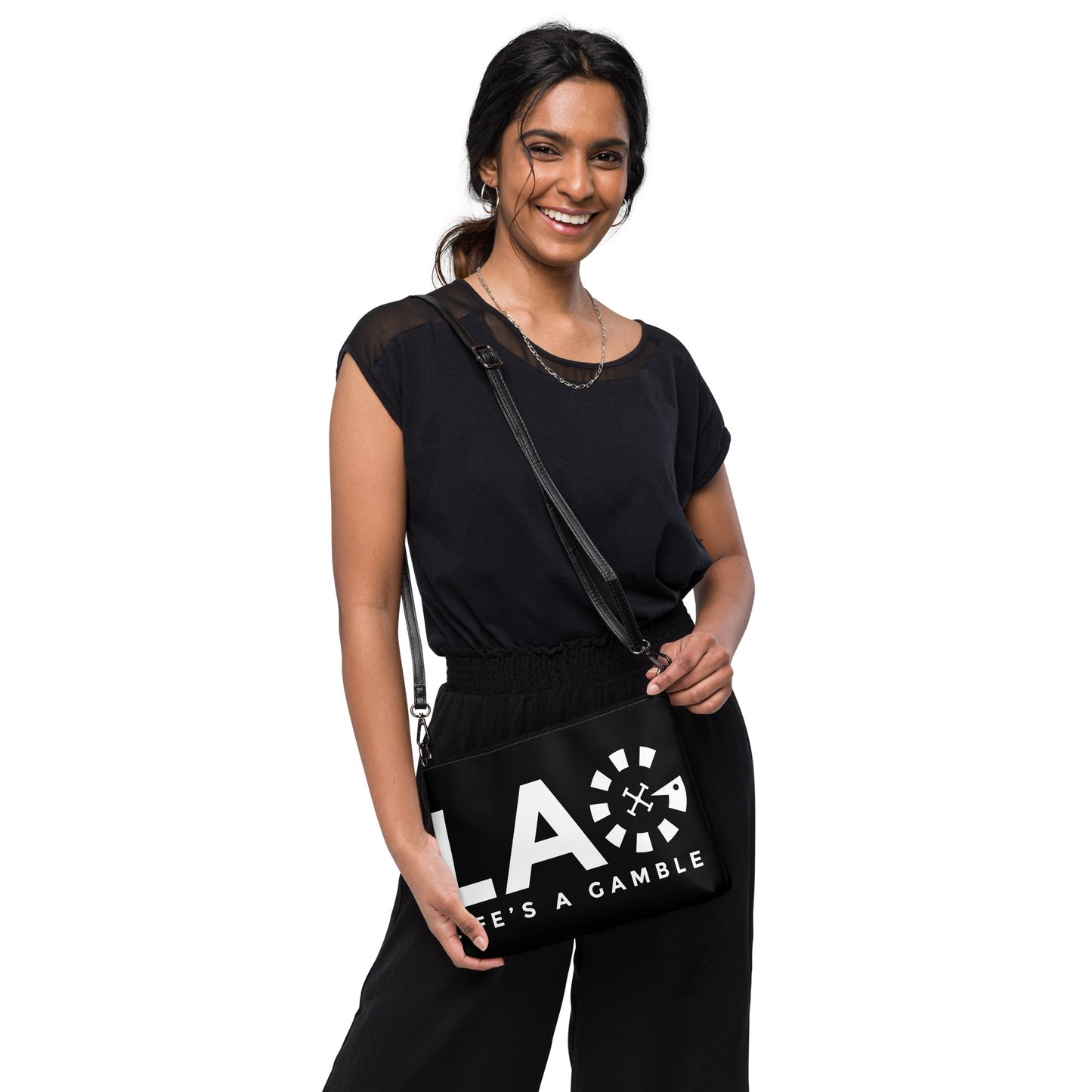 LAG Life’s A Gamble White Crossbody bag