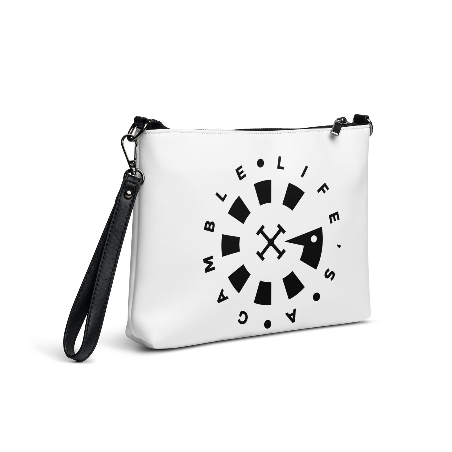 LAG Life's A Gamble Circle Black Crossbody bag