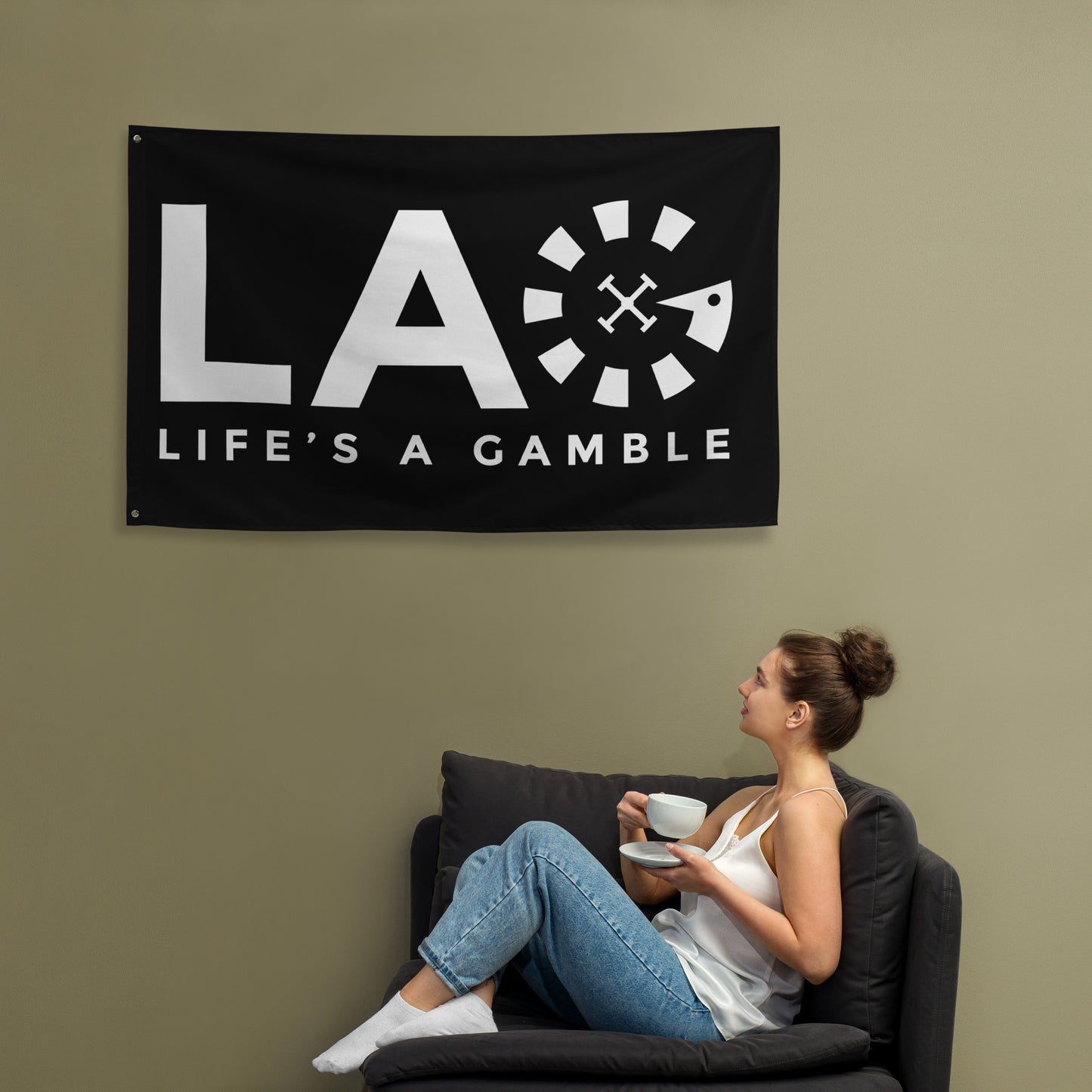 LAG Life's A Gamble White Flag