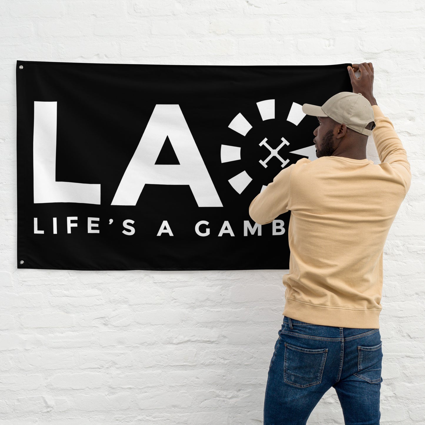 LAG Life's A Gamble White Flag