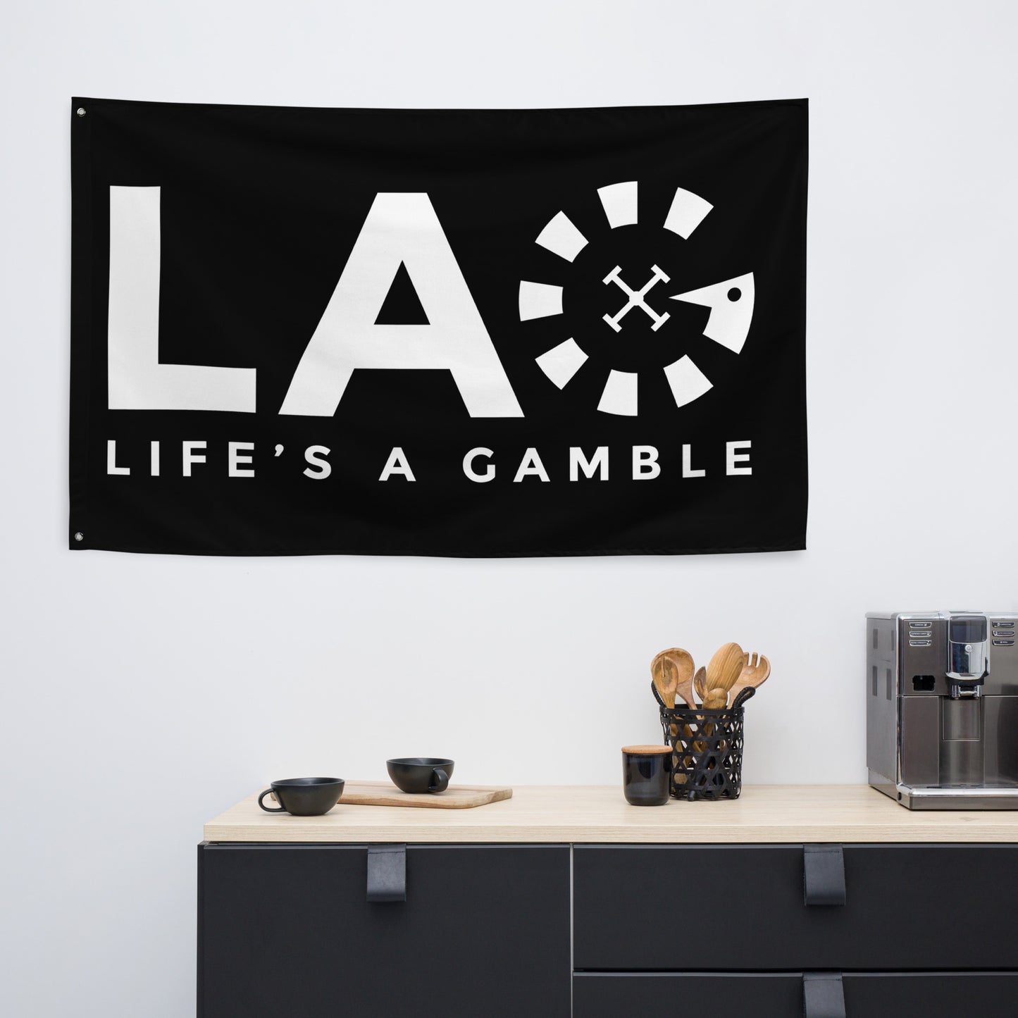LAG Life's A Gamble White Flag