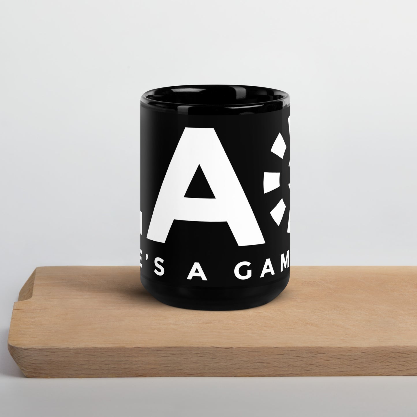 LAG Life's A Gamble White Black Glossy Mug