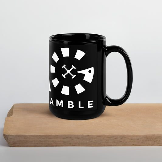 LAG Life's A Gamble White Black Glossy Mug