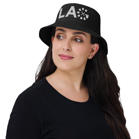 LAG White Old School Bucket Hat