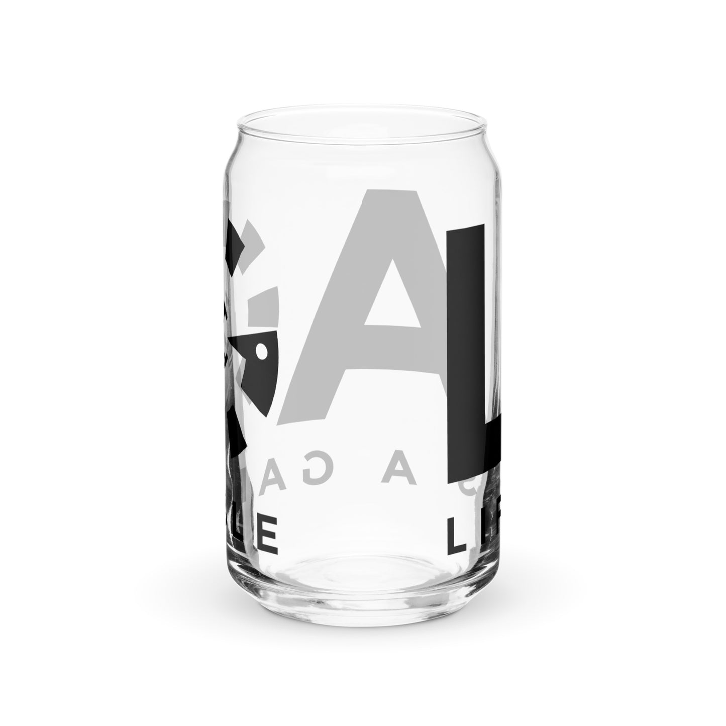 LAG Life's A Gamble Black Can-shaped glass