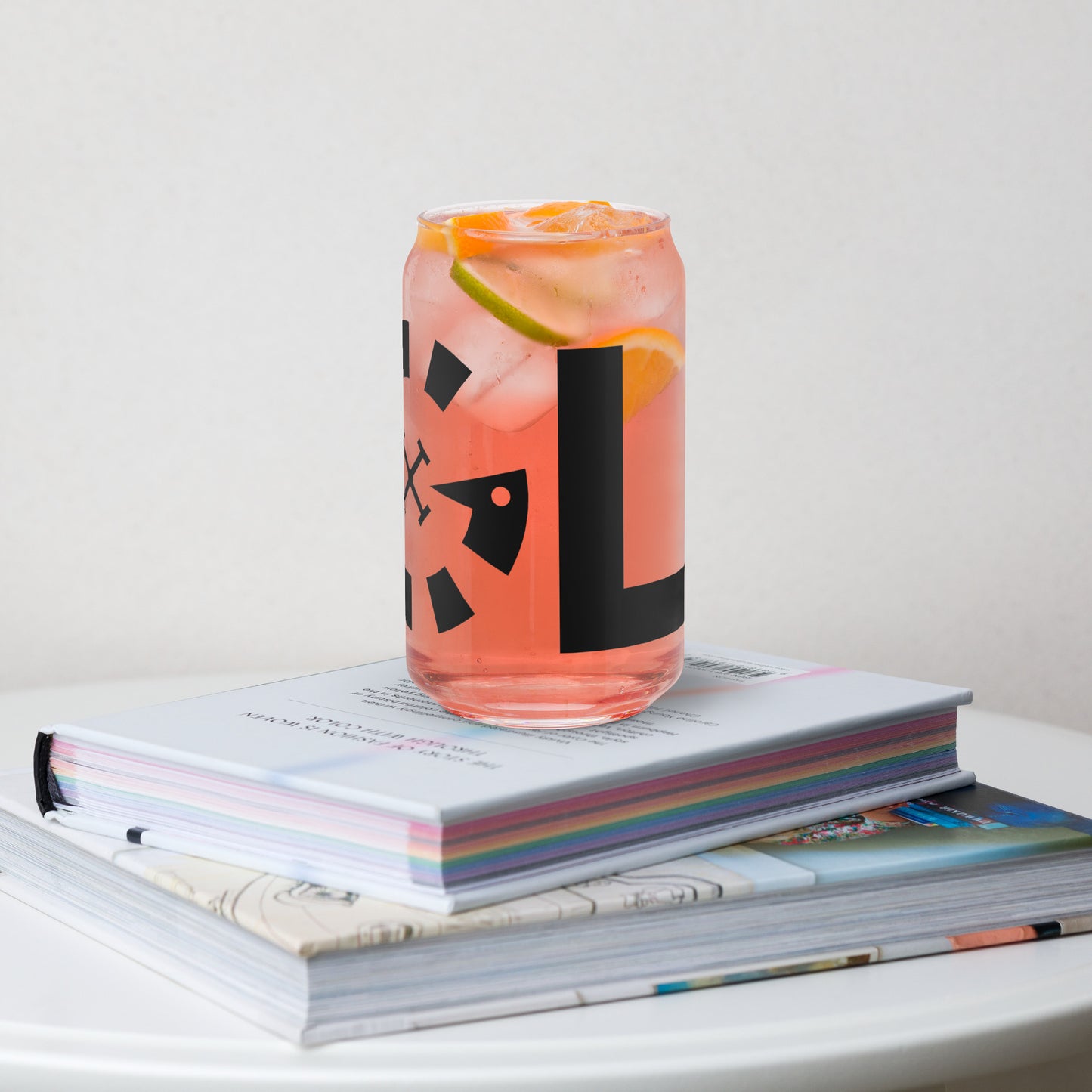 LAG Black Can-shaped glass