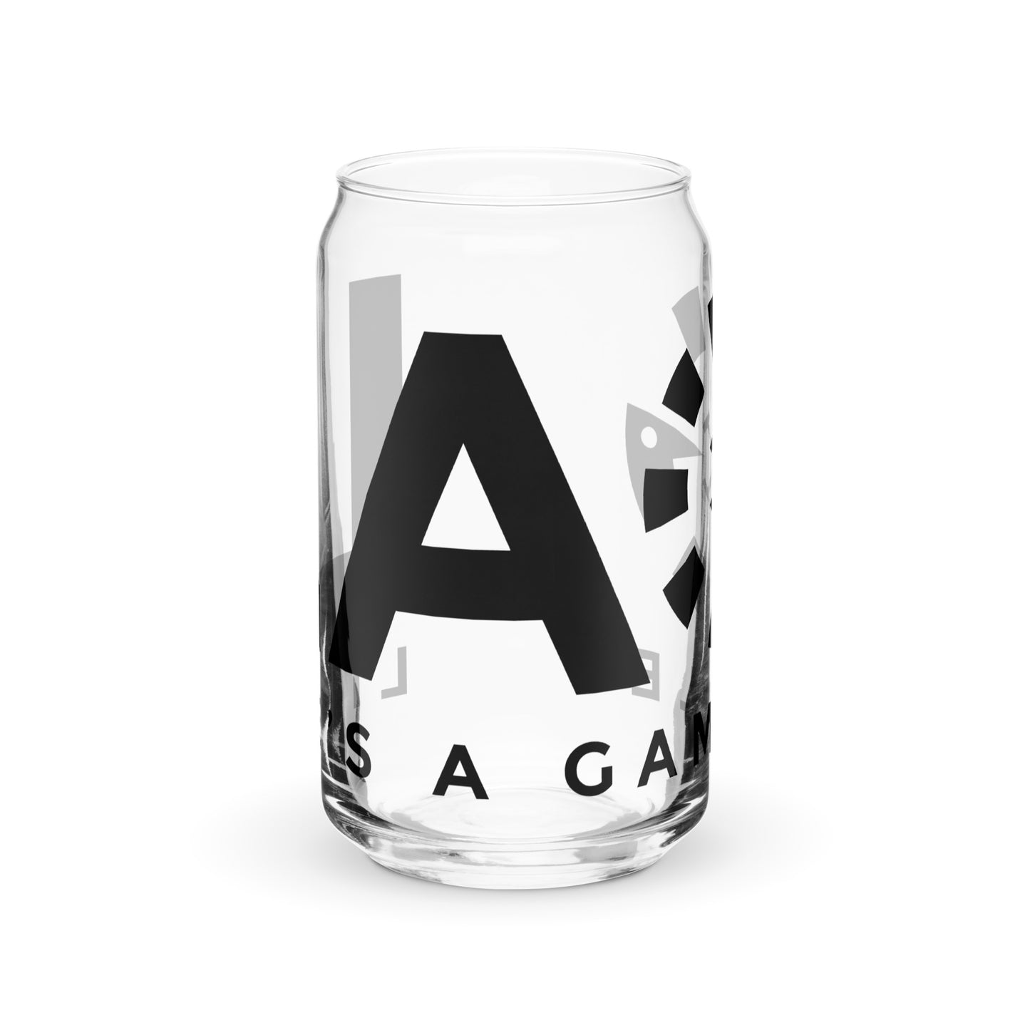 LAG Life's A Gamble Black Can-shaped glass