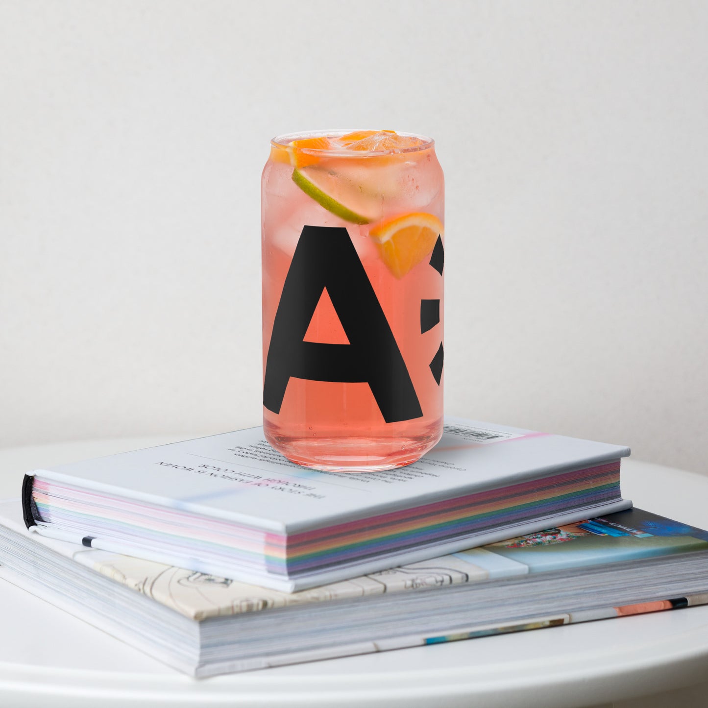 LAG Black Can-shaped glass