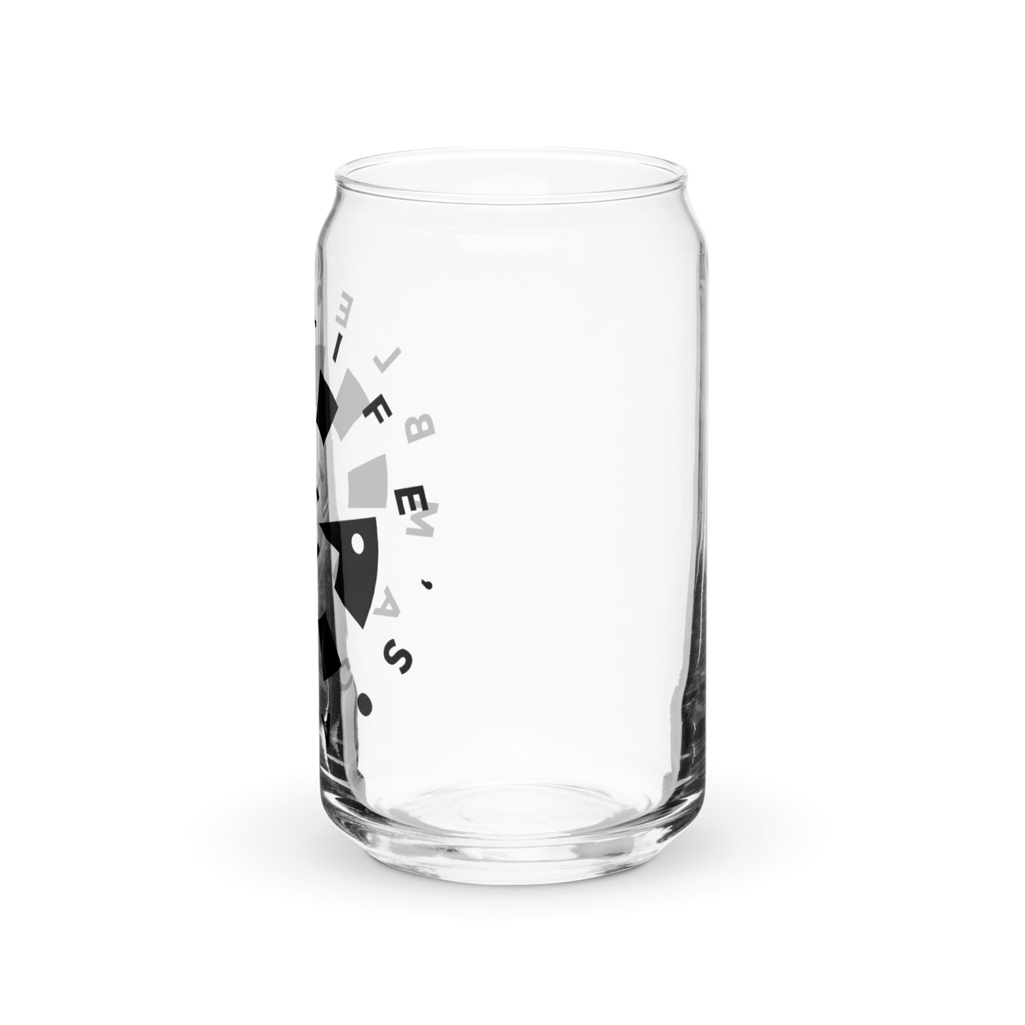 LAG Life's A Gamble Circle Black Can-shaped glass