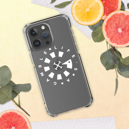 LAG Life’s A Gamble Circle White Clear Case for iPhone®