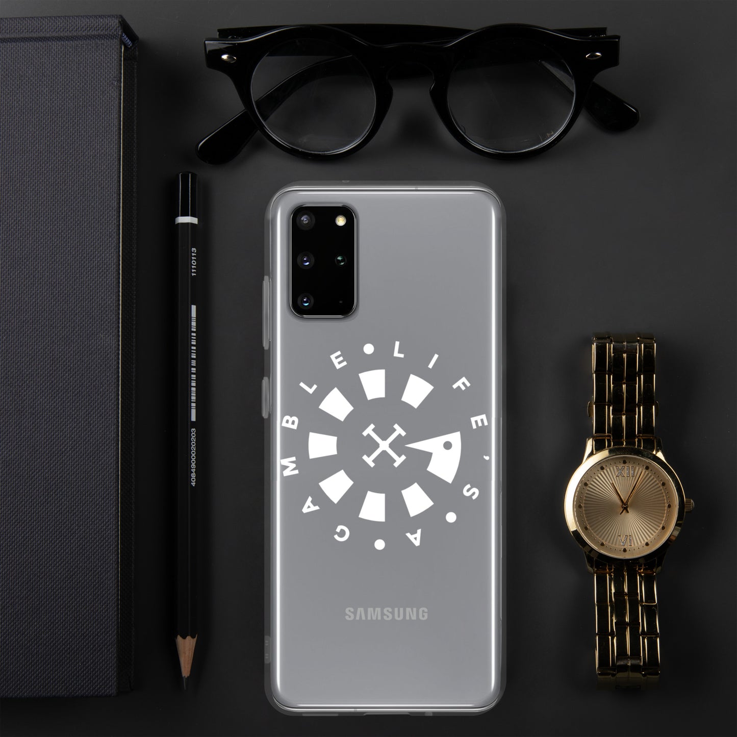 LAG Life’s A Gamble Circle White Clear Case for Samsung®