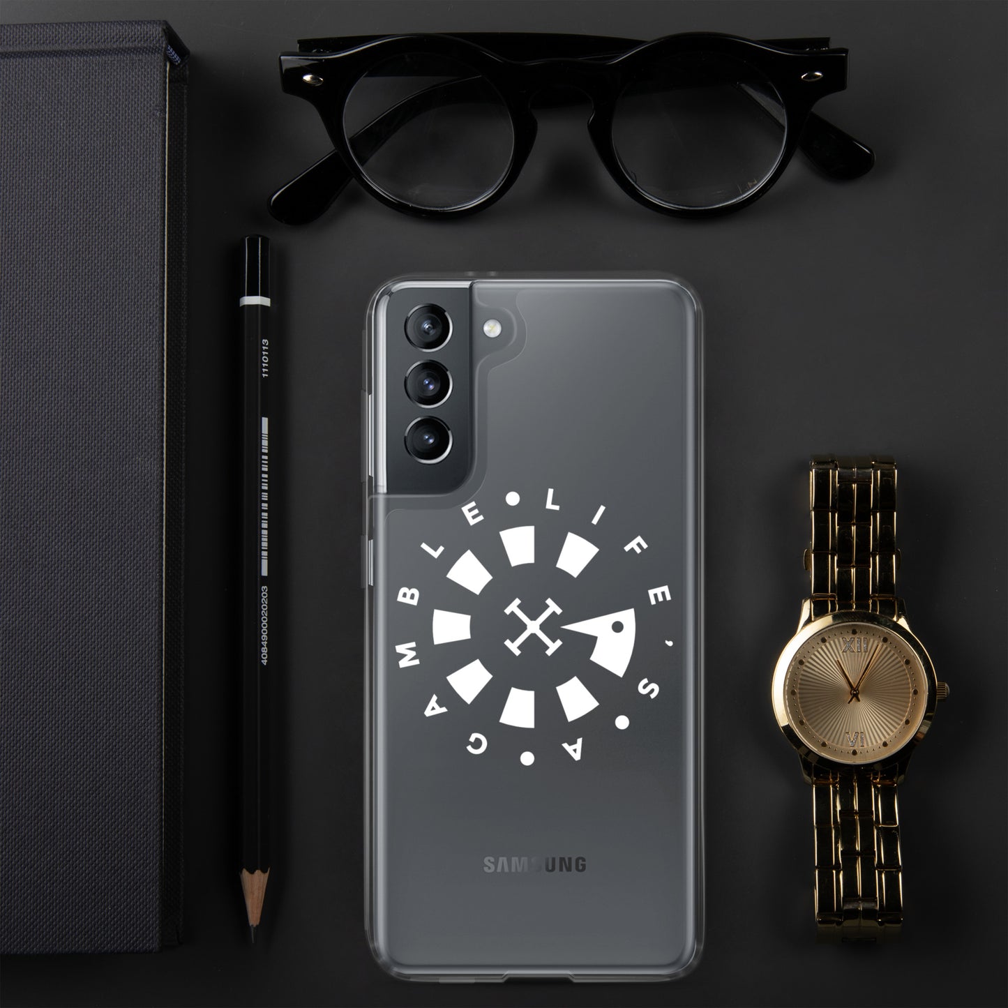 LAG Life’s A Gamble Circle White Clear Case for Samsung®