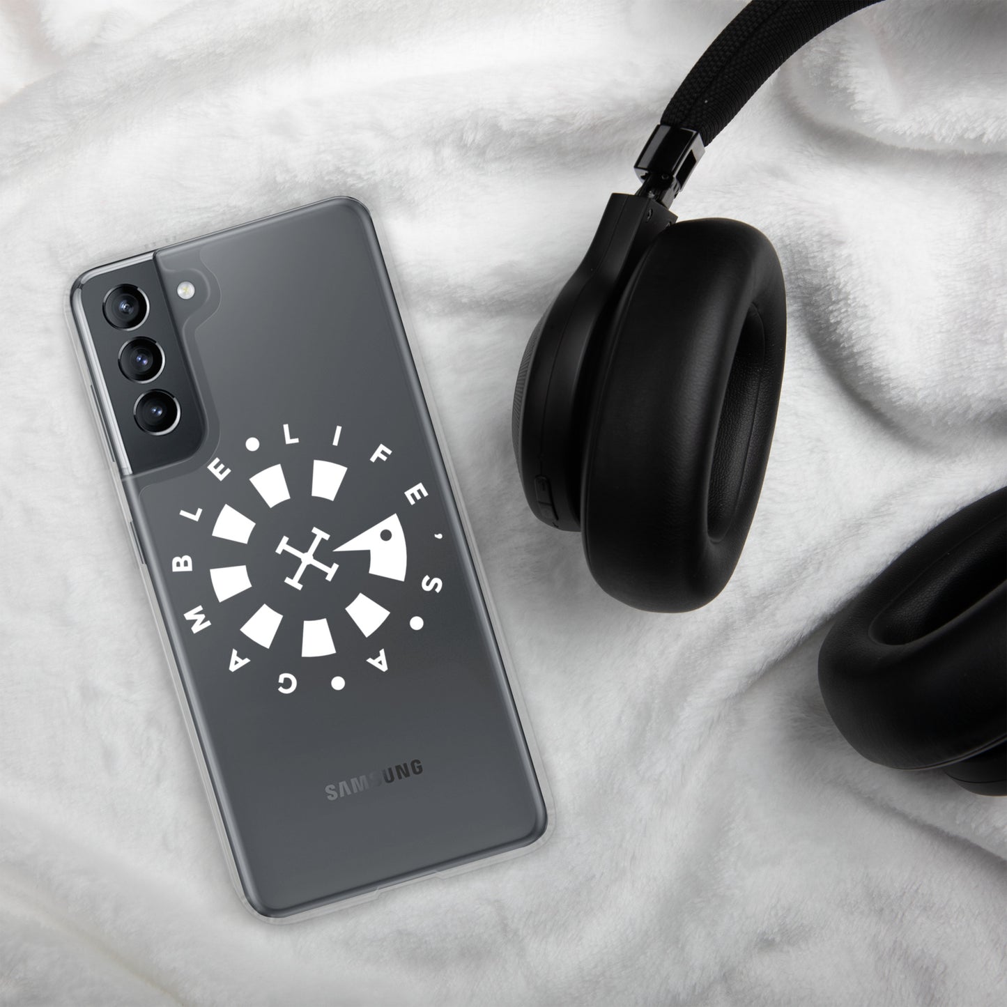 LAG Life’s A Gamble Circle White Clear Case for Samsung®