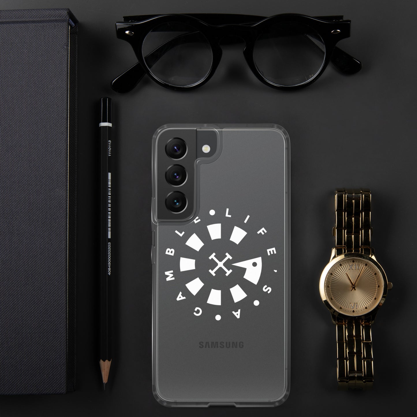 LAG Life’s A Gamble Circle White Clear Case for Samsung®