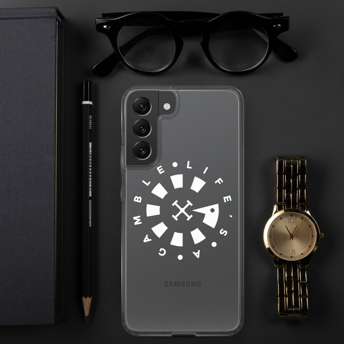 LAG Life’s A Gamble Circle White Clear Case for Samsung®