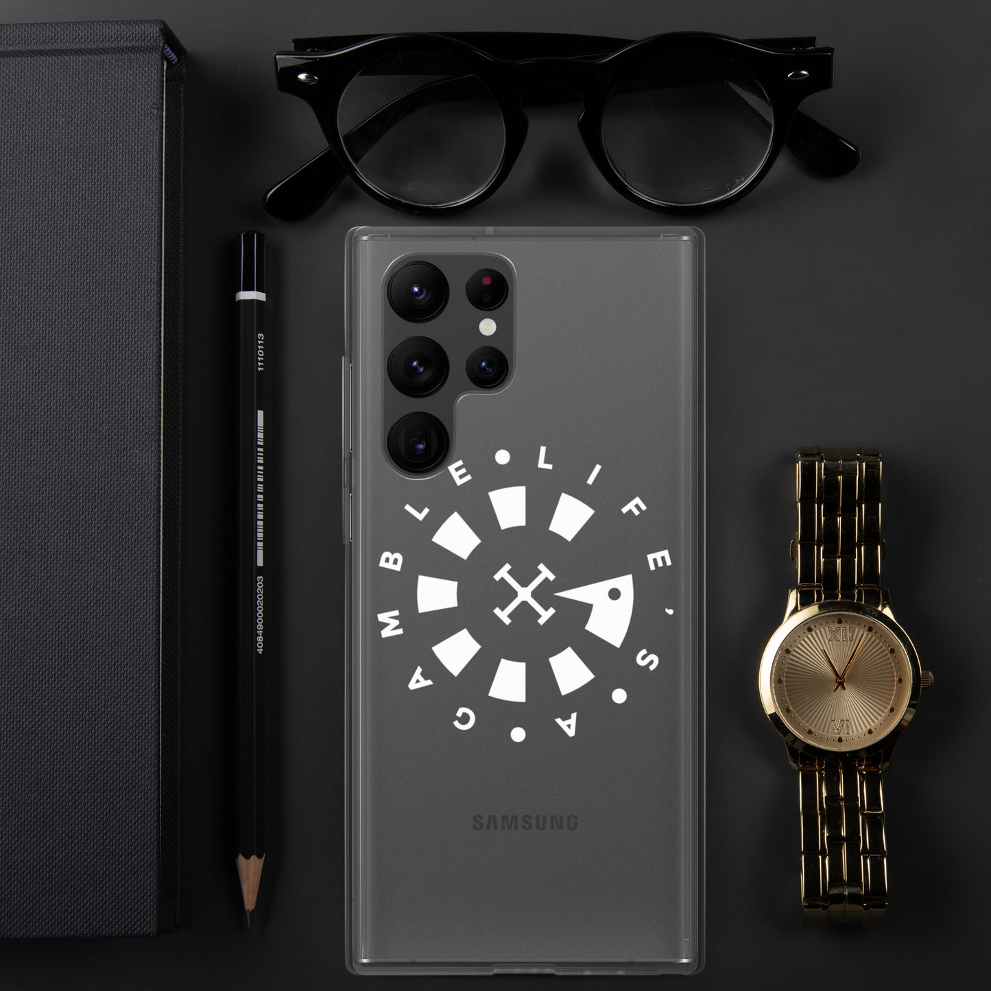 LAG Life’s A Gamble Circle White Clear Case for Samsung®