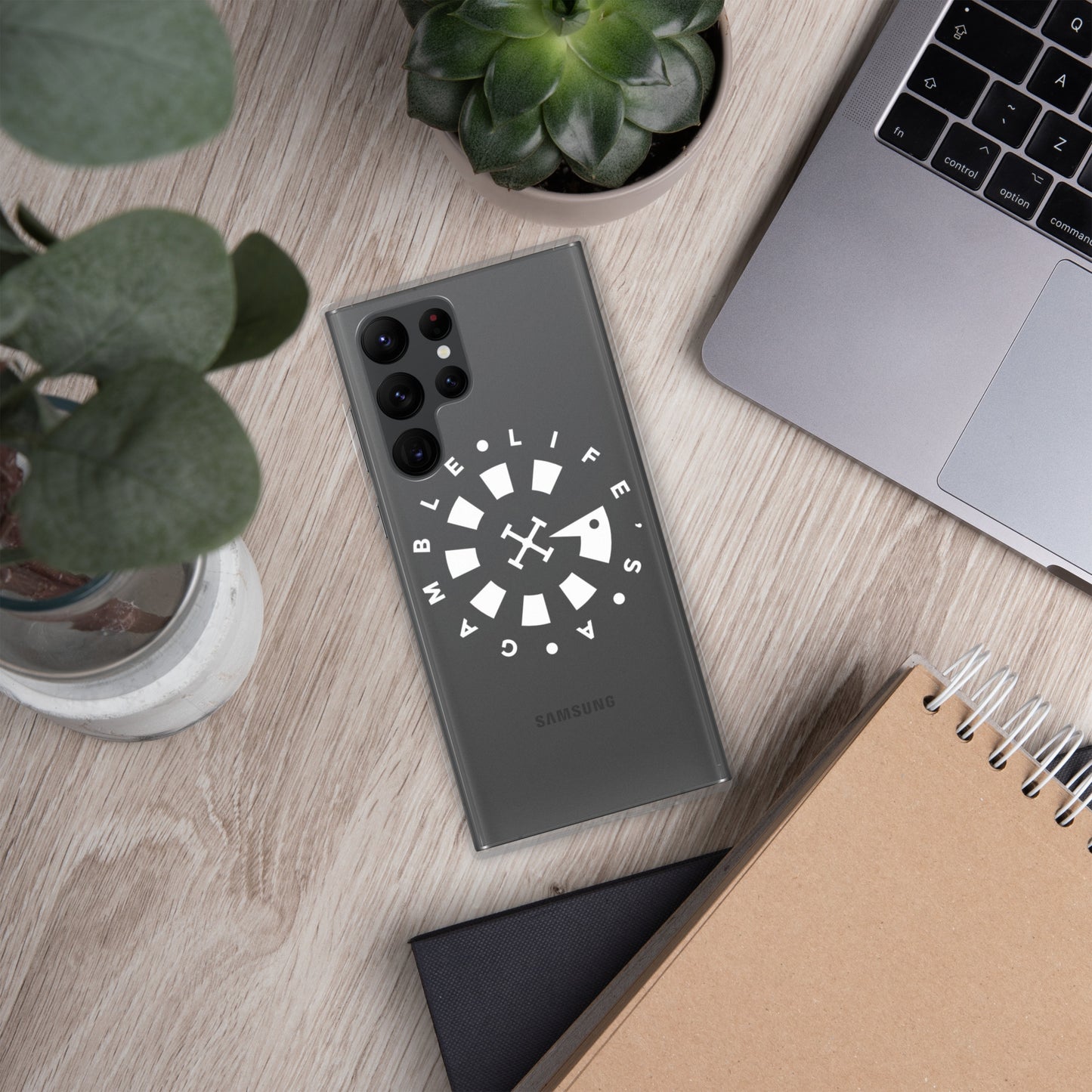 LAG Life’s A Gamble Circle White Clear Case for Samsung®