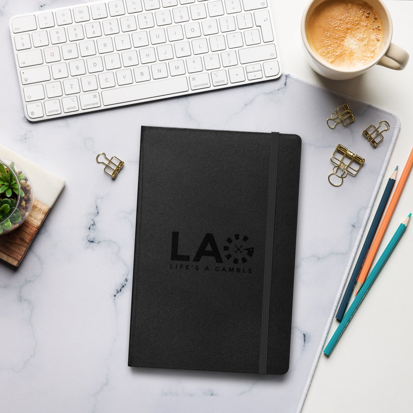 LAG Life’s A Gamble Black Hardcover bound notebook