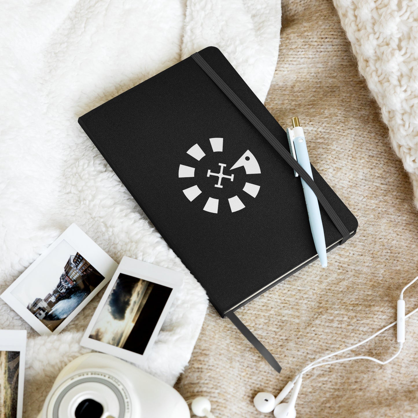 Big G White Hardcover bound notebook