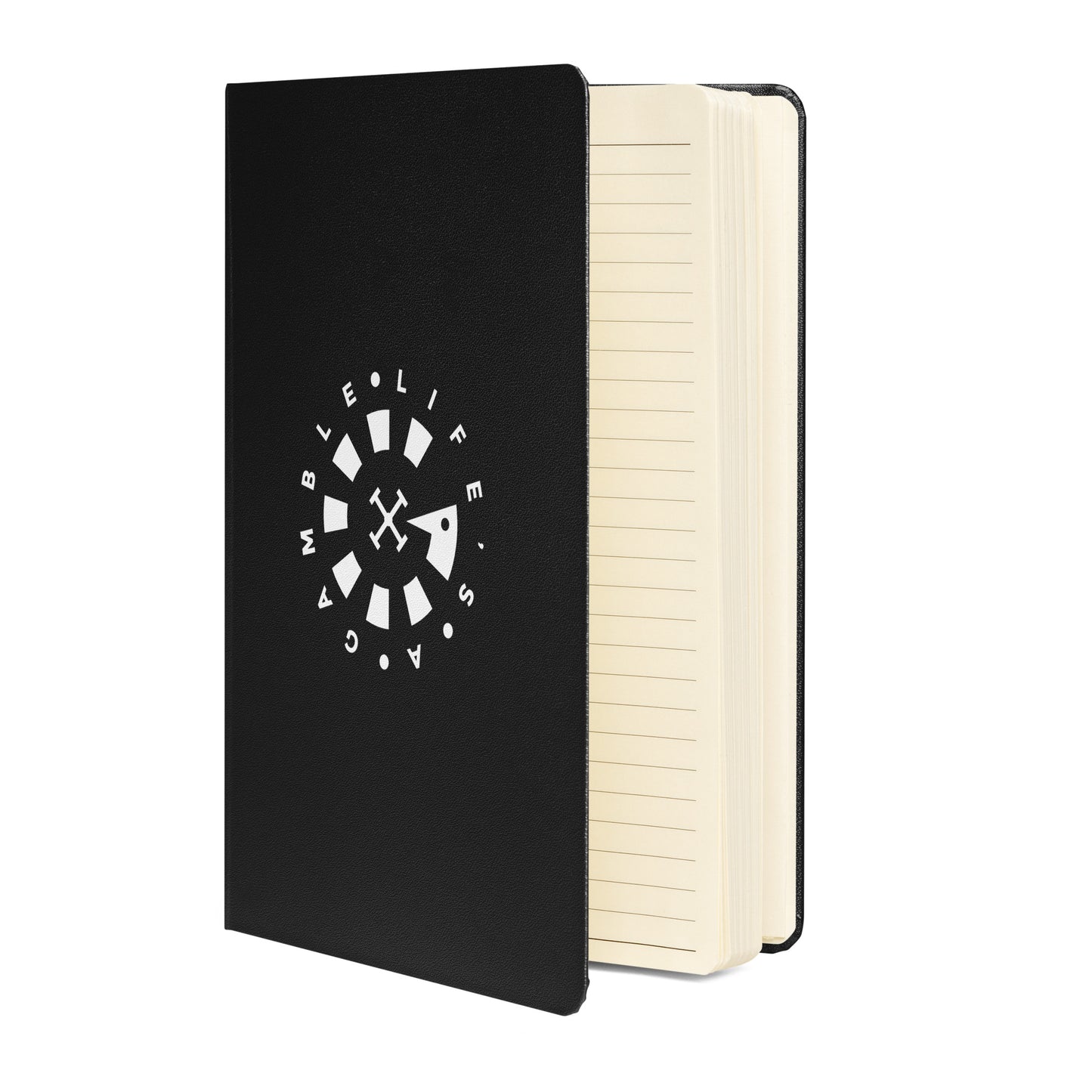 LAG Life’s A Gamble Circle White Hardcover bound notebook